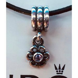 Retired flower dangle pandora charm